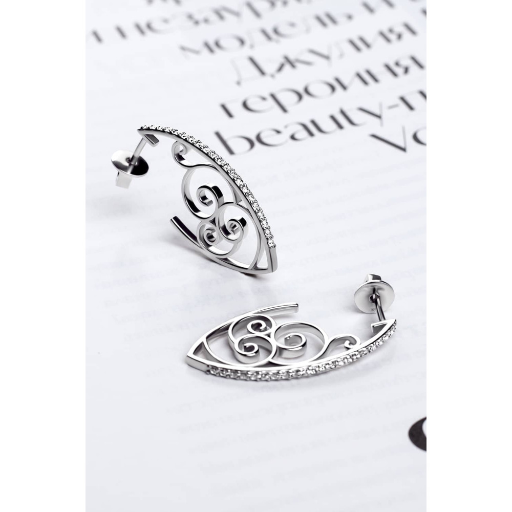 Срібні сережки-гвоздики (4933) - 2