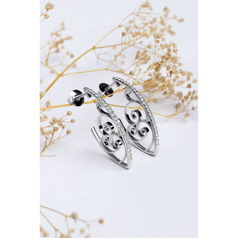 Срібні сережки-гвоздики (4933) - 3