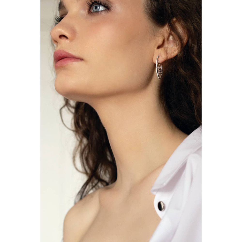 Срібні сережки-гвоздики (4933) - 7