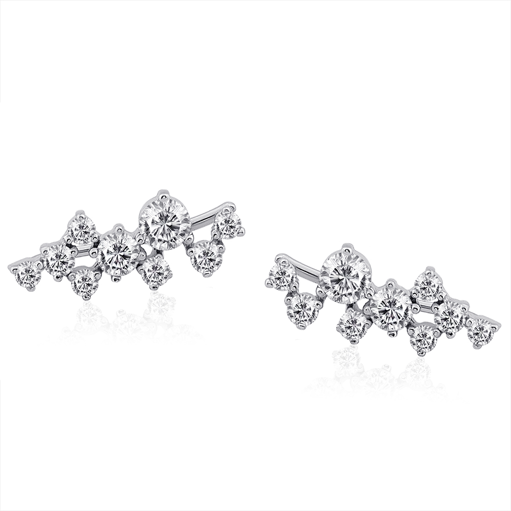 Срібні сережки - кафи (4945) - 1