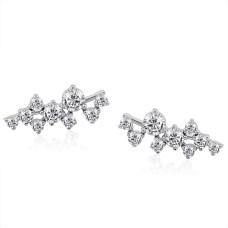 Срібні сережки - кафи (4945)