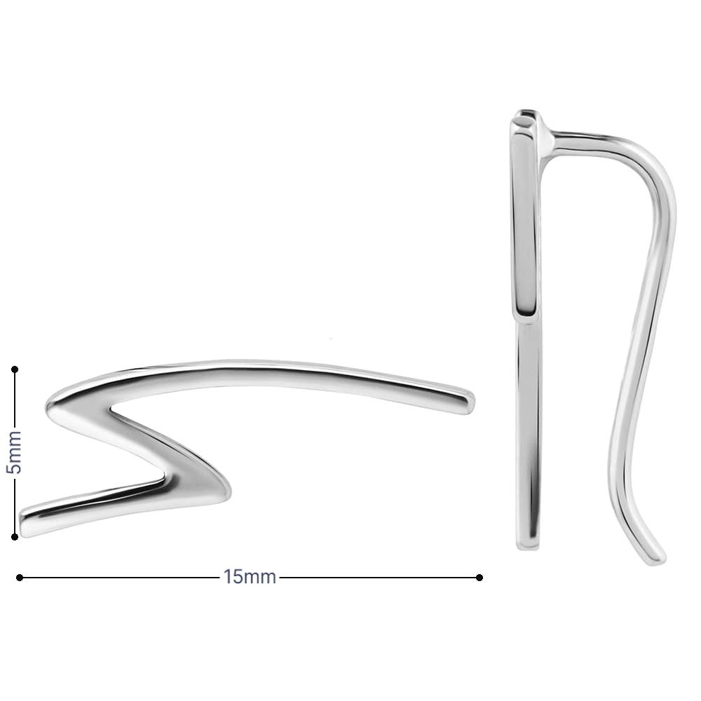 Срібна сережка - кафа (4946) - 4