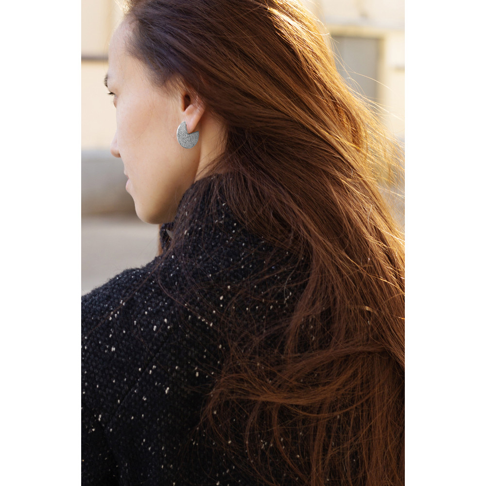 Срібні сережки-гвоздики (4949) - 5