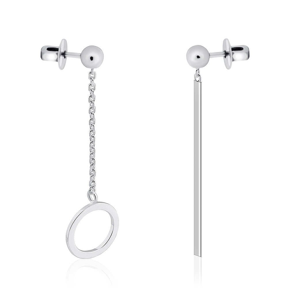 Срібні сережки- гвоздики (4955) - 1