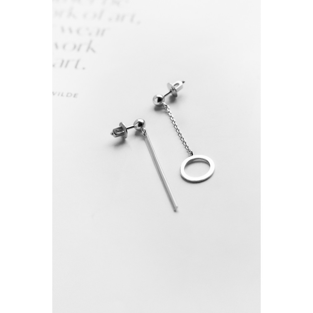 Срібні сережки- гвоздики (4955) - 5