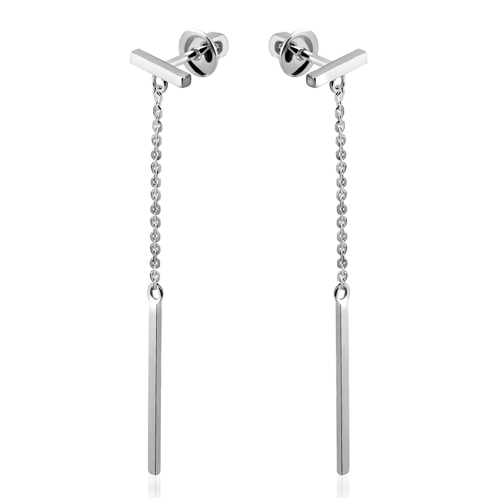 Срібні сережки-гвоздики (4960) - 1