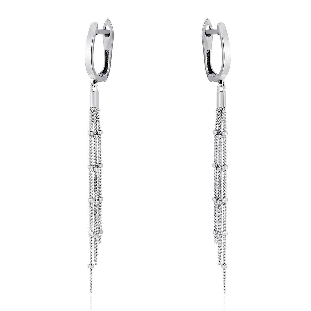 Срібні сережки-ланцюжки (4961) - 1