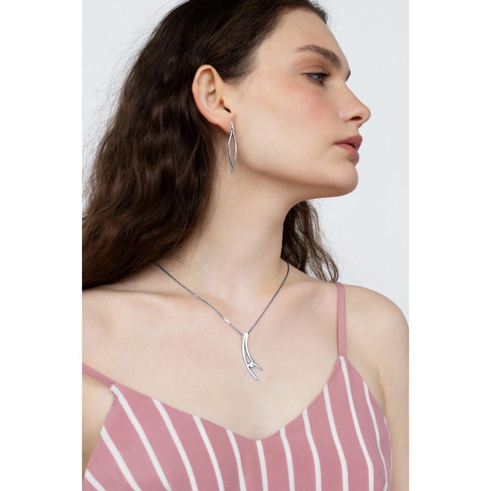 Срібні сережки-гвоздики (4963) - 3