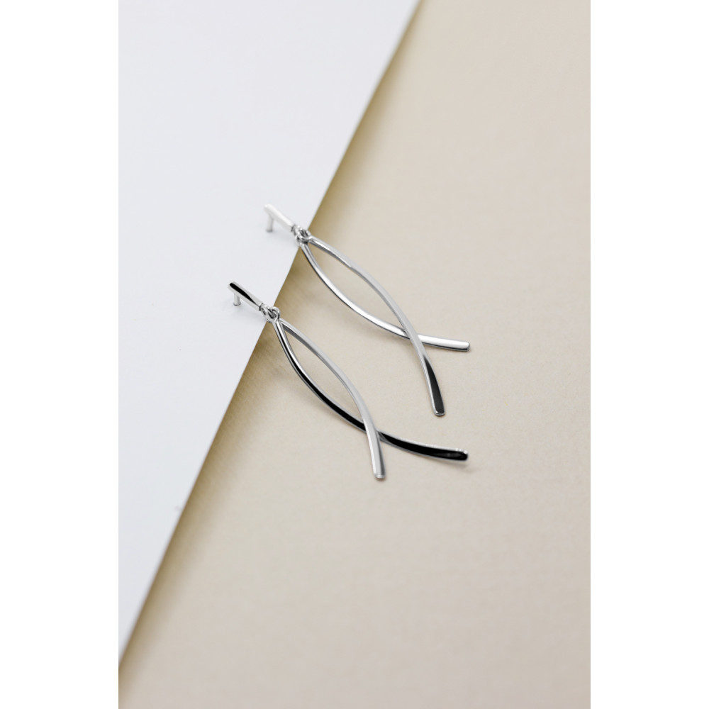 Срібні сережки-гвоздики (4963) - 4