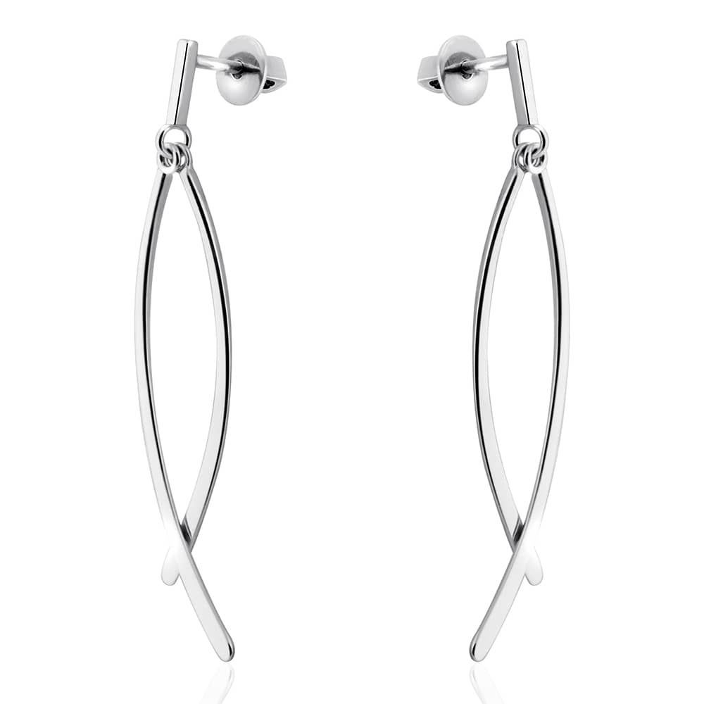 Срібні сережки-гвоздики (4963) - 1