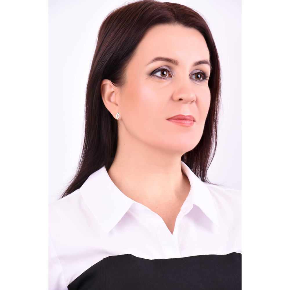 Срібні сережки-гвоздики (4976) - 3