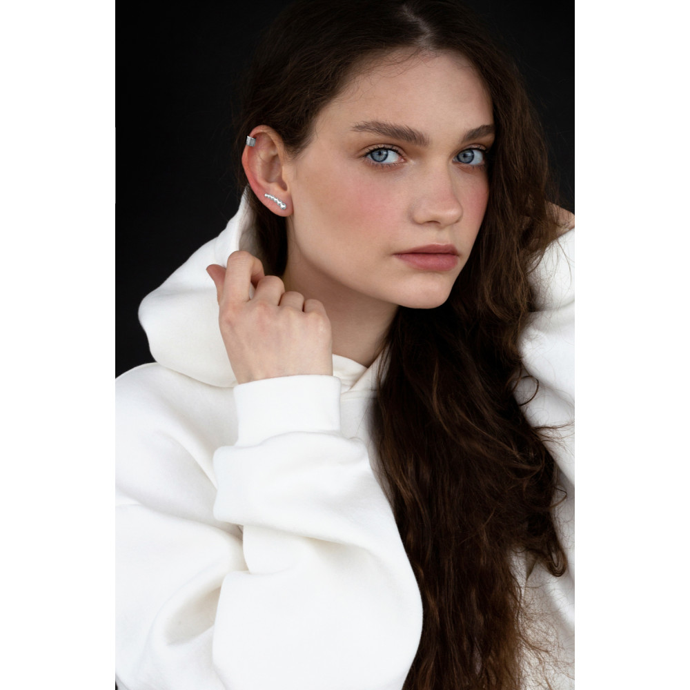 Срібна сережка- кафа (4947) - 5