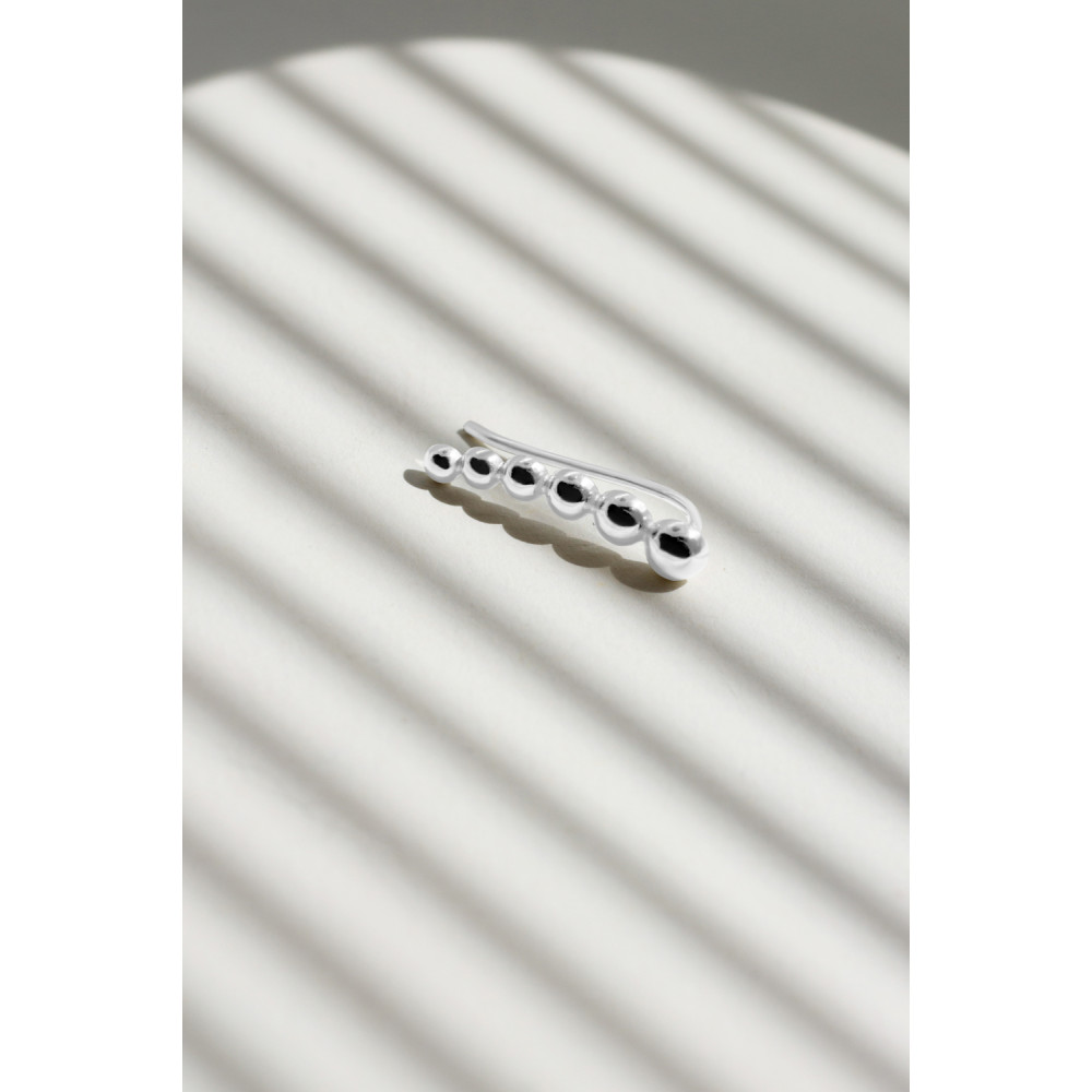 Срібна сережка - кафа (4979) - 6