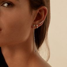 Срібна сережка - кафа (4979) - 2