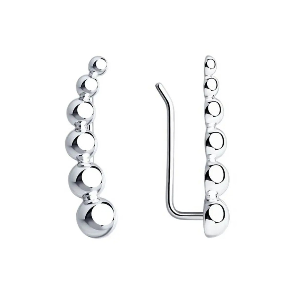 Срібна сережка - кафа (4979) - 1