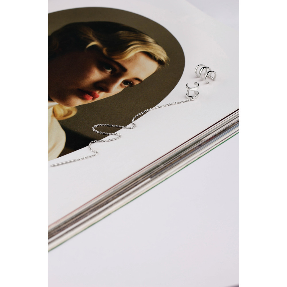 Срібна сережка - кафа (4992) - 8