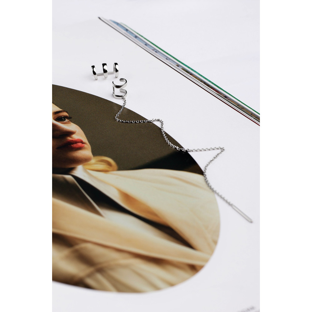 Срібна сережка - кафа (4992) - 7