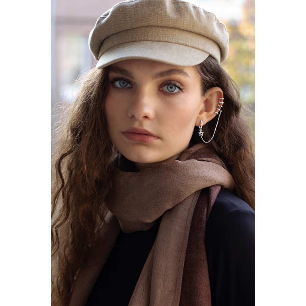 Срібна сережка з кафою (4995) - 3