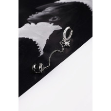 Срібна сережка з кафою (4996)