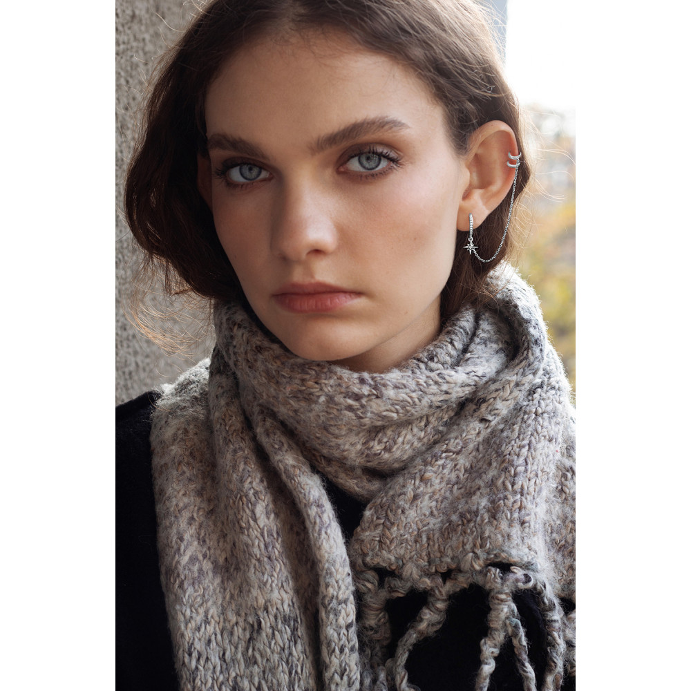 Срібна сережка з кафою (4996) - 6