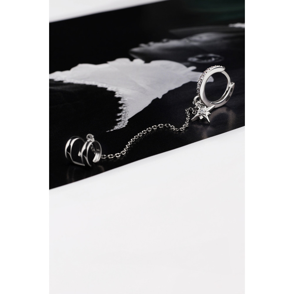 Срібна сережка з кафою (4996) - 5