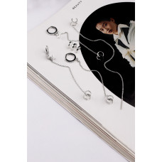 Срібна сережка - кафа (4992) - 2