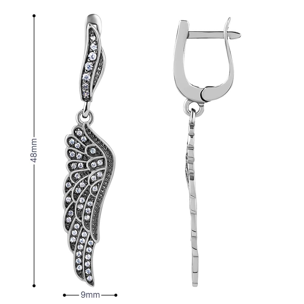 Срібні сережки Крила (4997) - 5