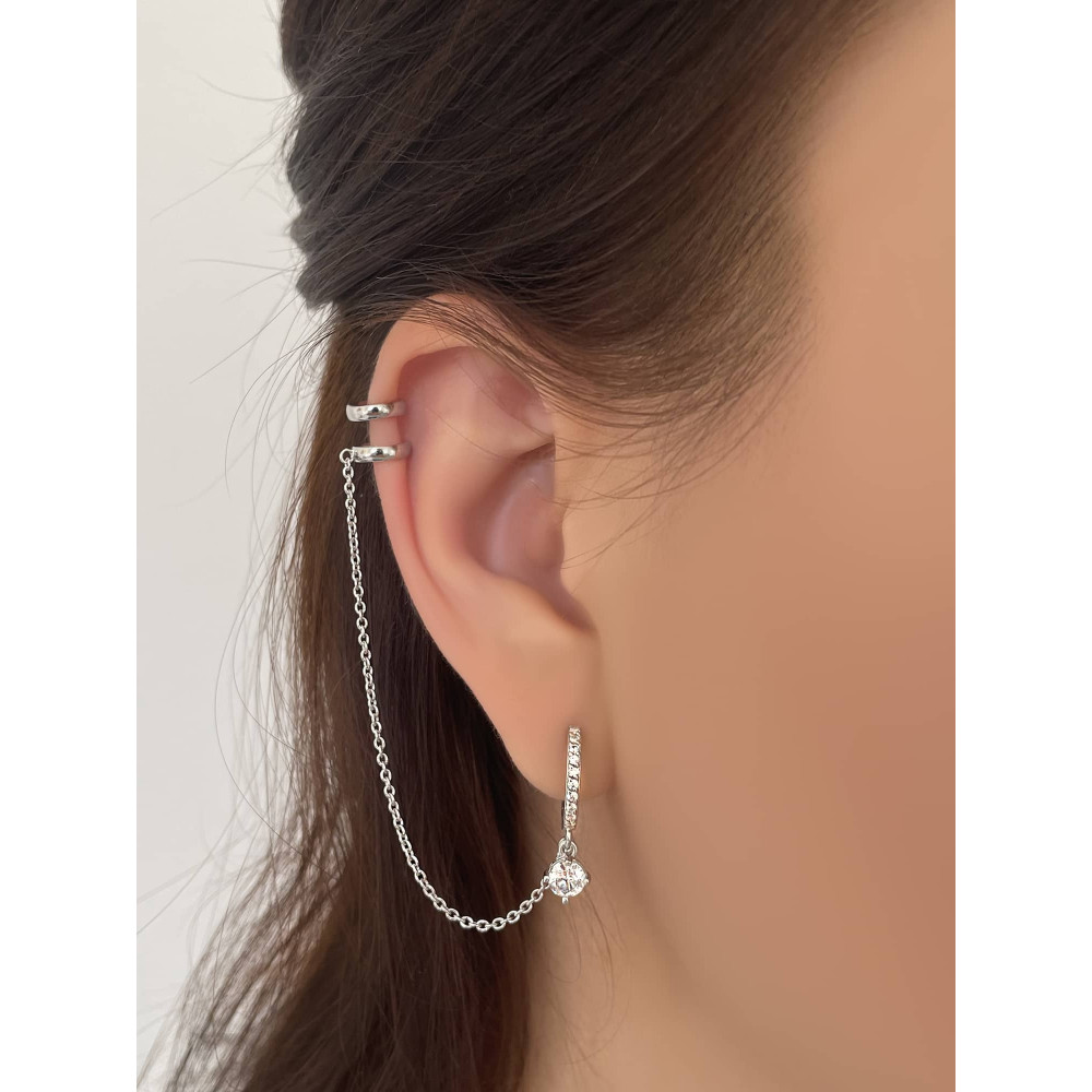 Срібна сережка з кафою (4998) - 1