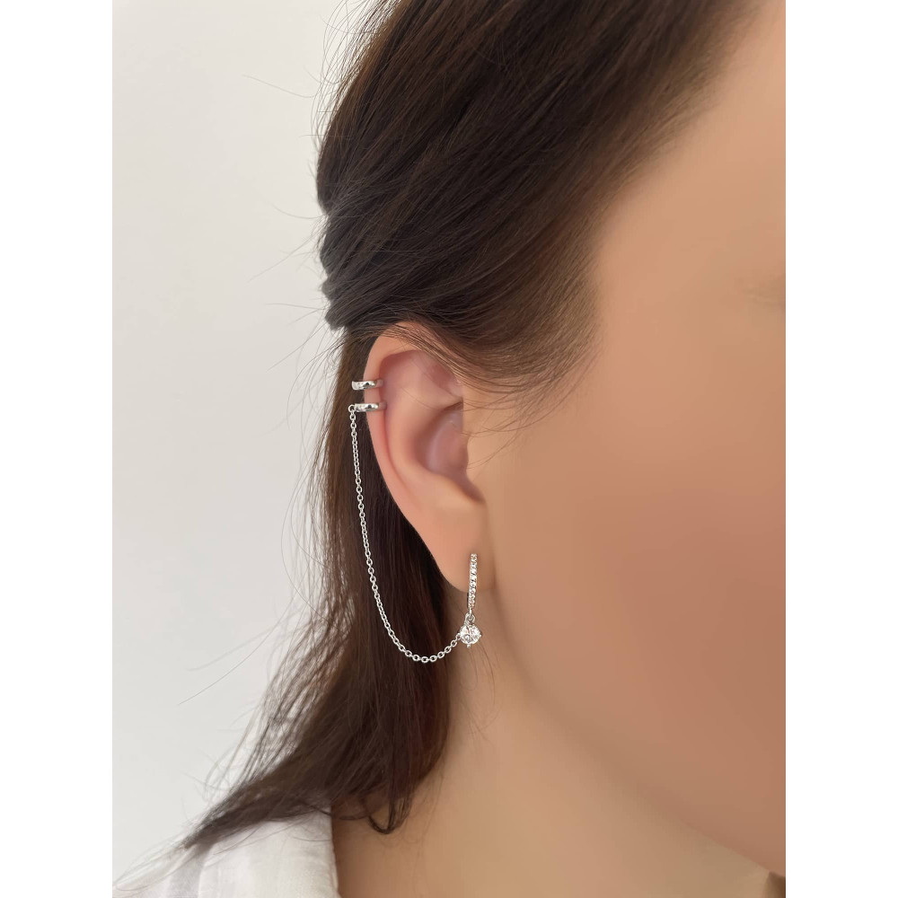 Срібна сережка з кафою (4998) - 3