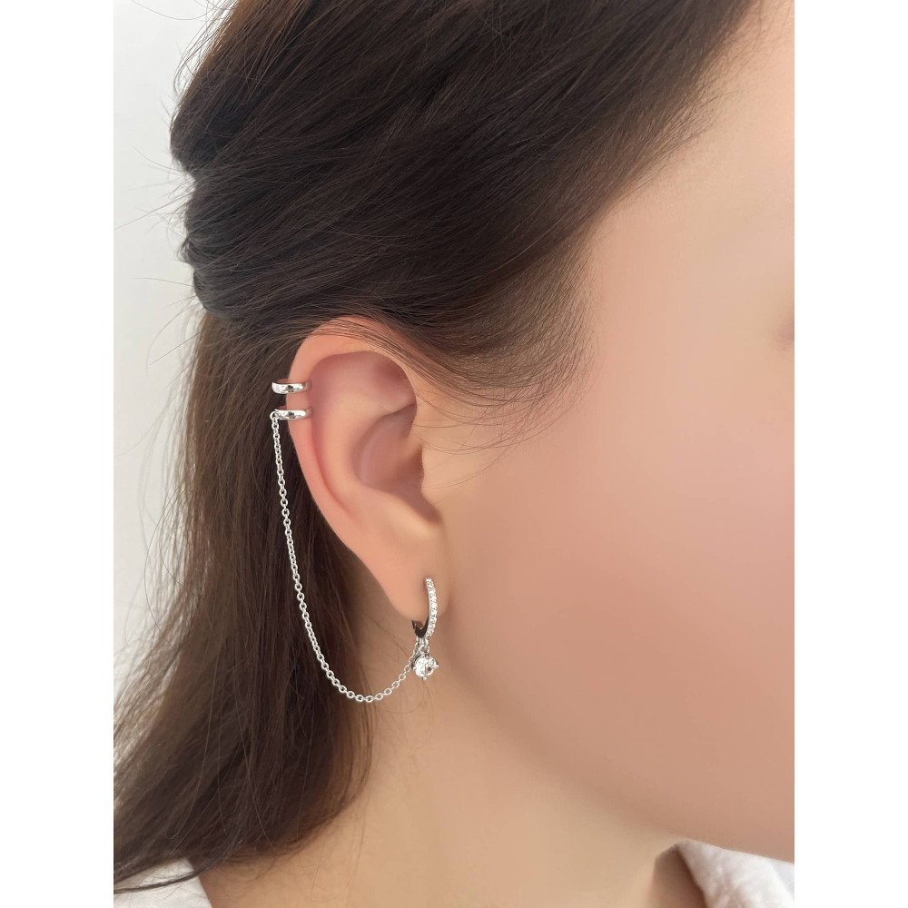 Срібна сережка з кафою (4998) - 2