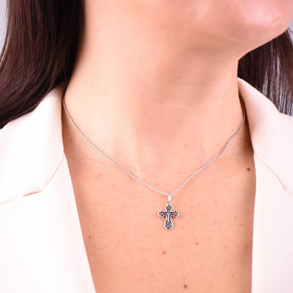 Срібний хрест з молитвою (5105) - 3