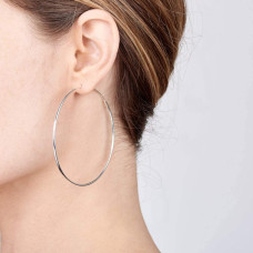 Срібні сережки конго 60 мм (4926) - 2