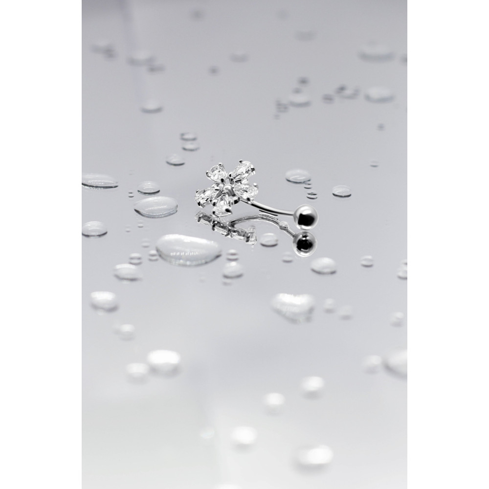 Срібний пірсинг Квітка (6005) - 3