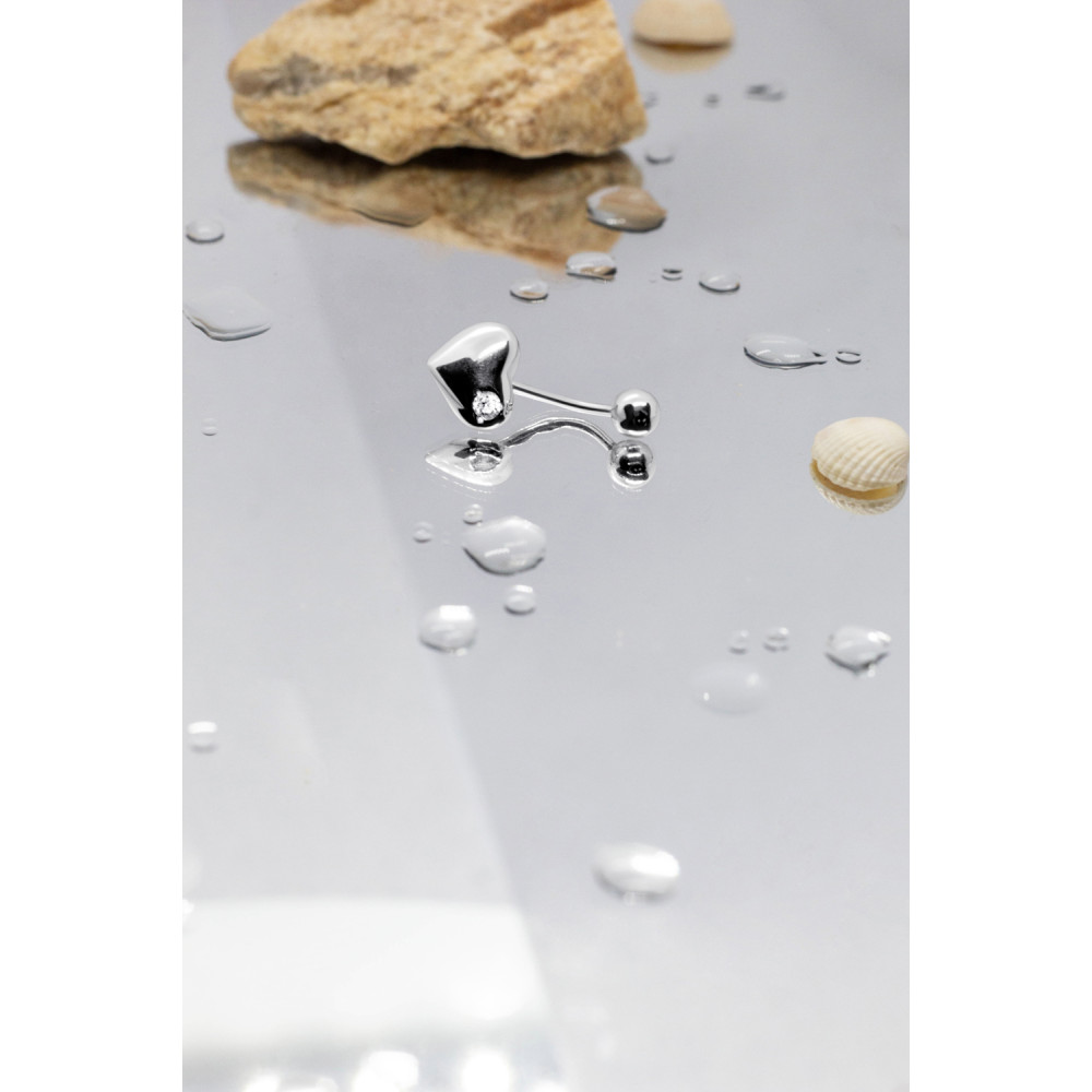 Срібний пірсинг Серце (6007) - 3