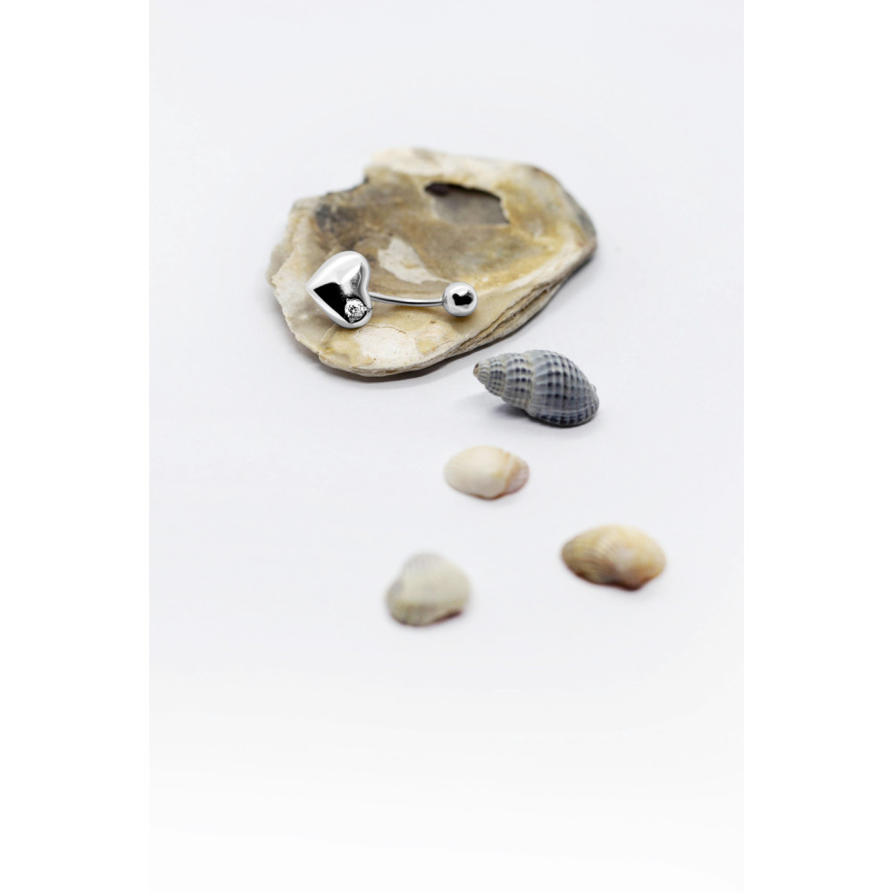 Срібний пірсинг Серце (6007) - 4