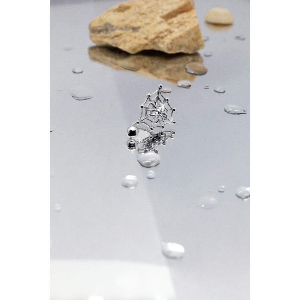 Срібний пірсинг Павутина (6008) - 2