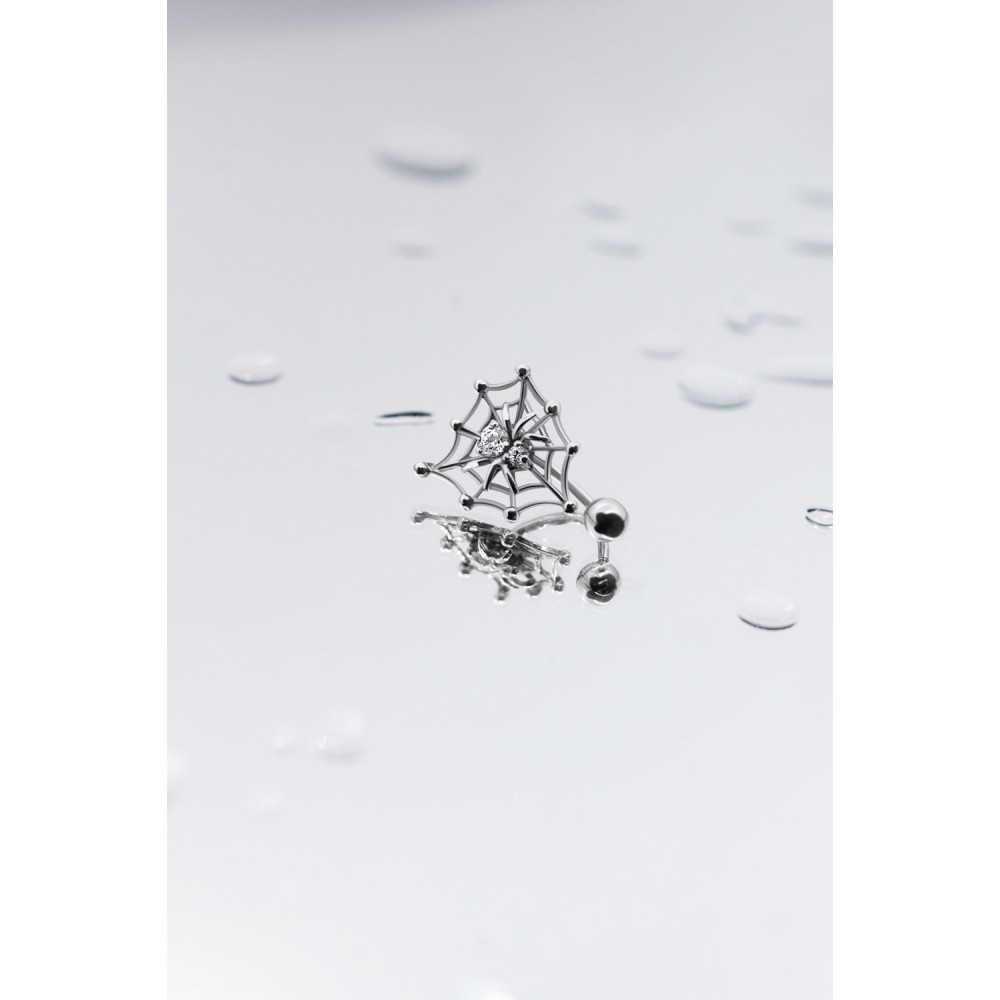 Срібний пірсинг Павутина (6008) - 4