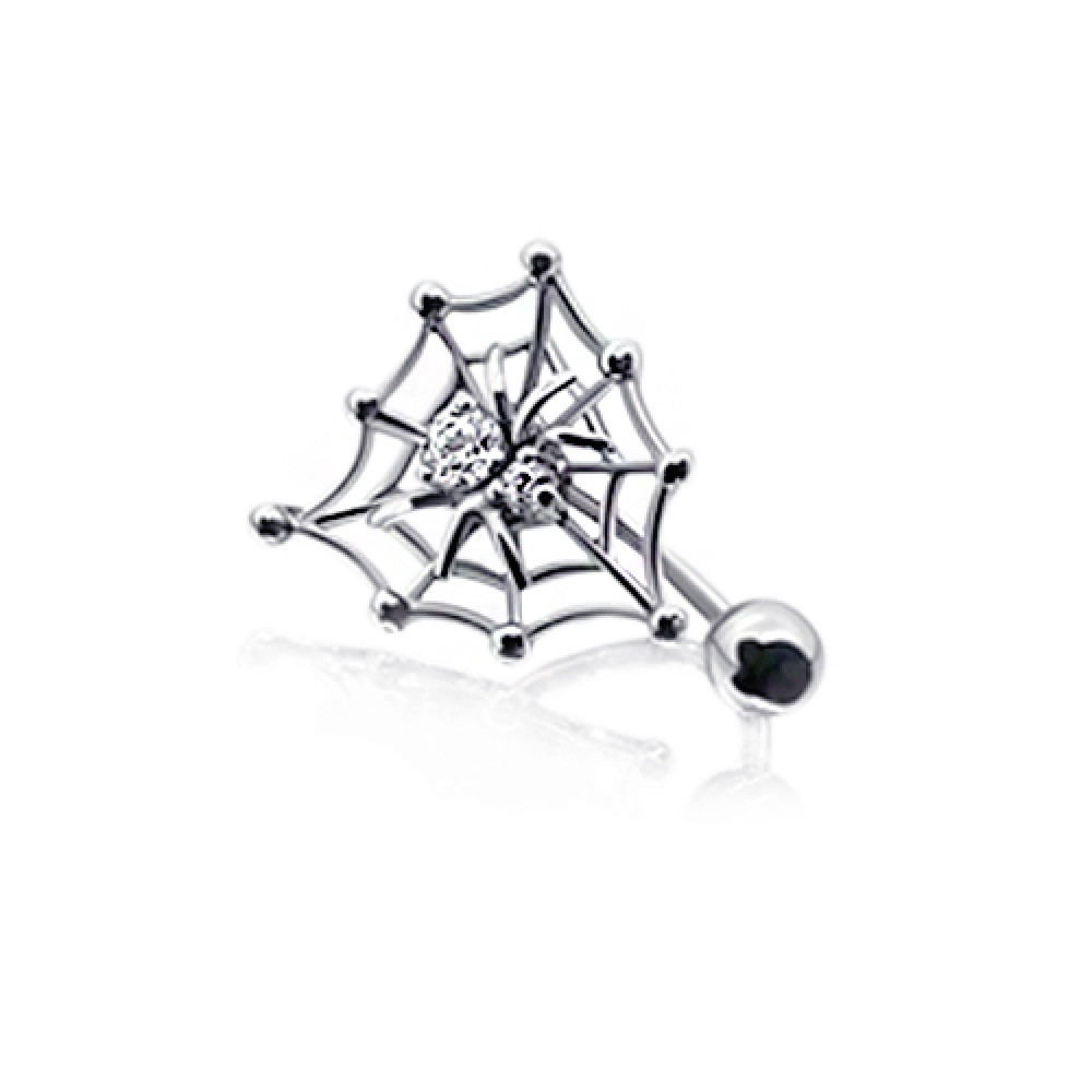 Срібний пірсинг Павутина (6008) - 1