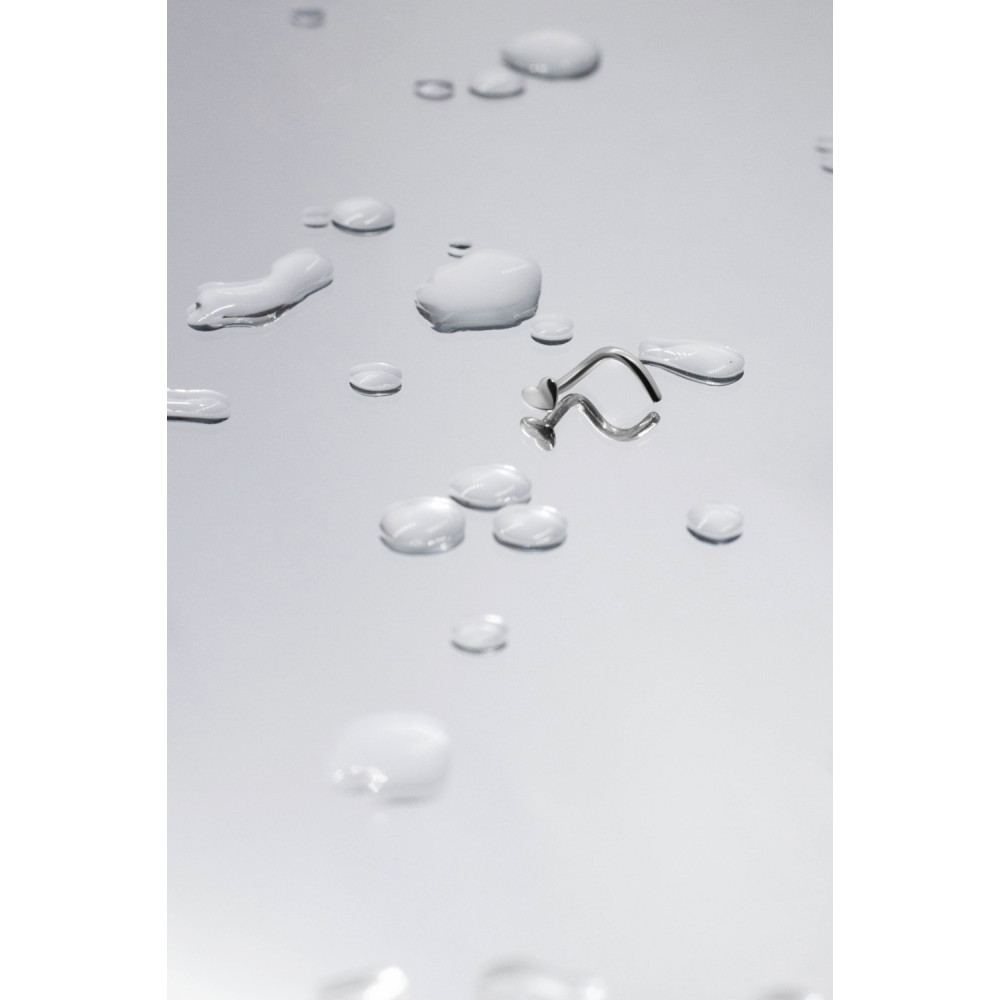 Срібний пірсинг в ніс Серце (6009) - 4