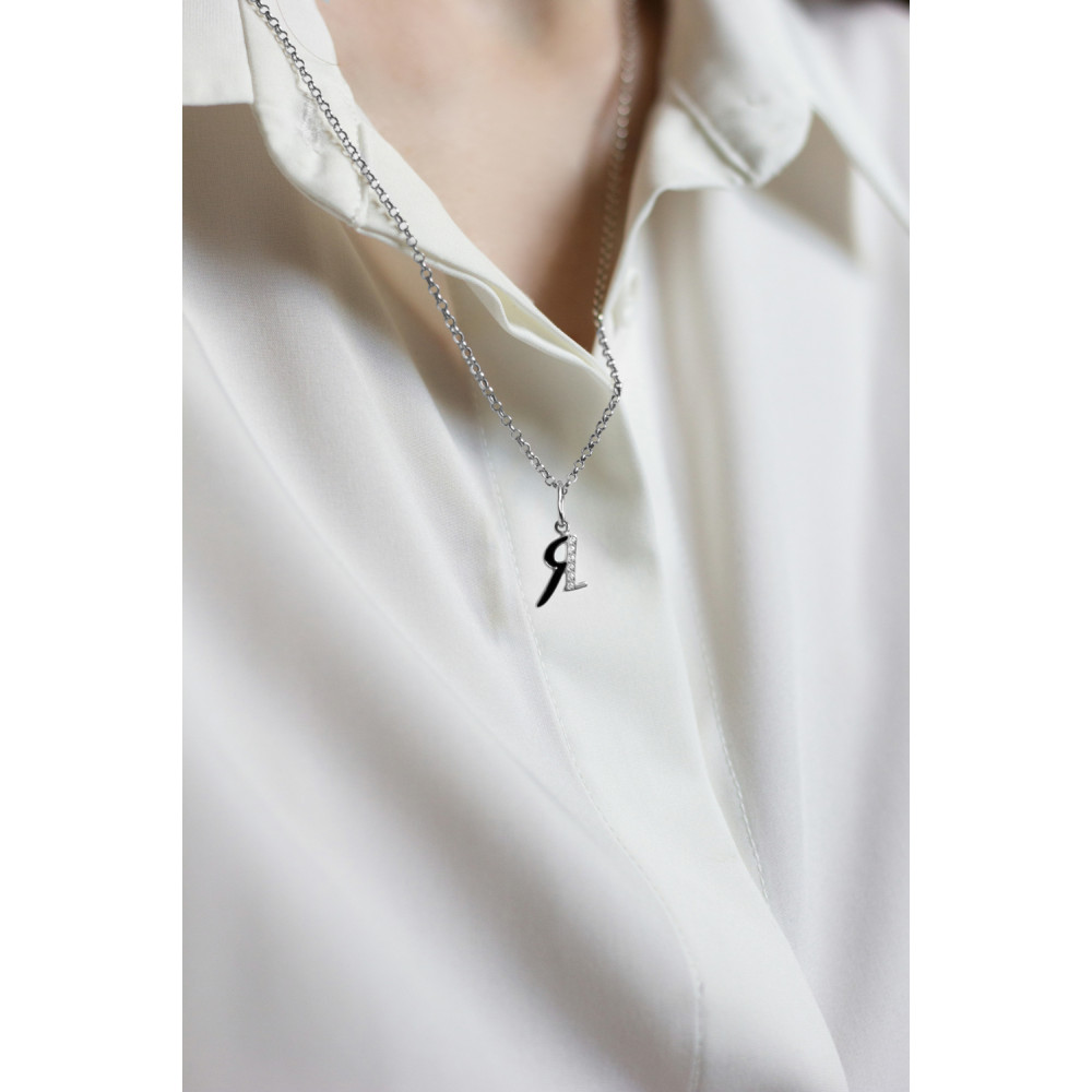 Срібний кулон-літера Я (7057я) - 5