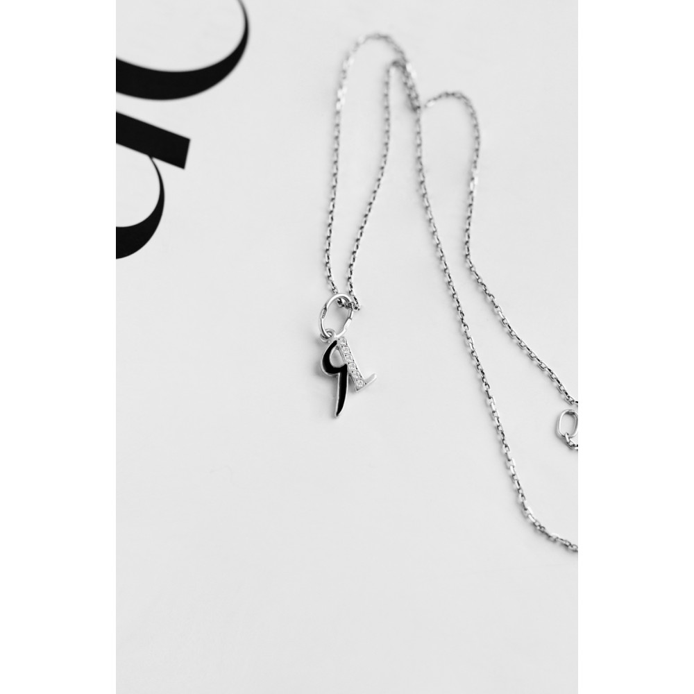 Срібний кулон-літера Я (7057я) - 6