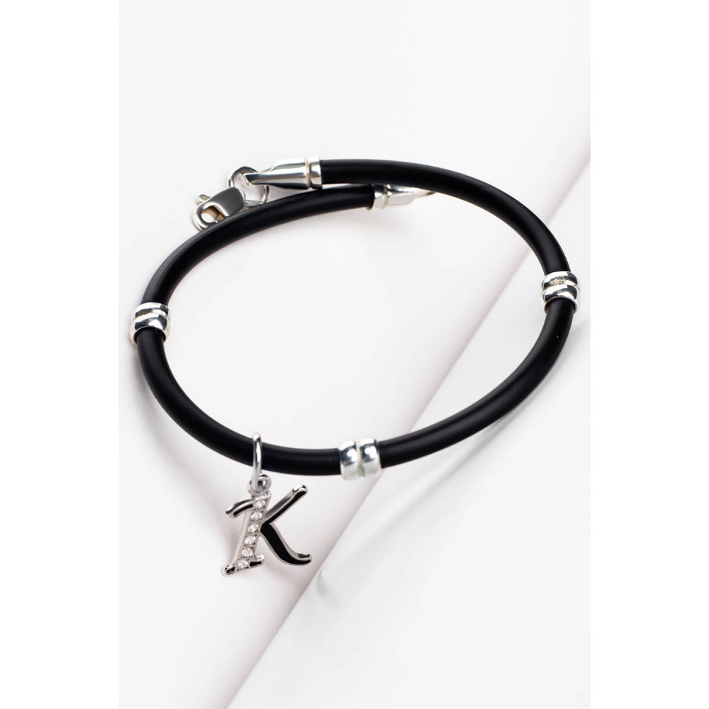 Срібний кулон-літера К (7057к) - 4