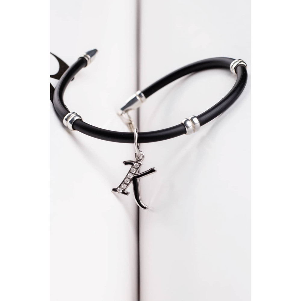 Срібний кулон-літера К (7057к) - 2