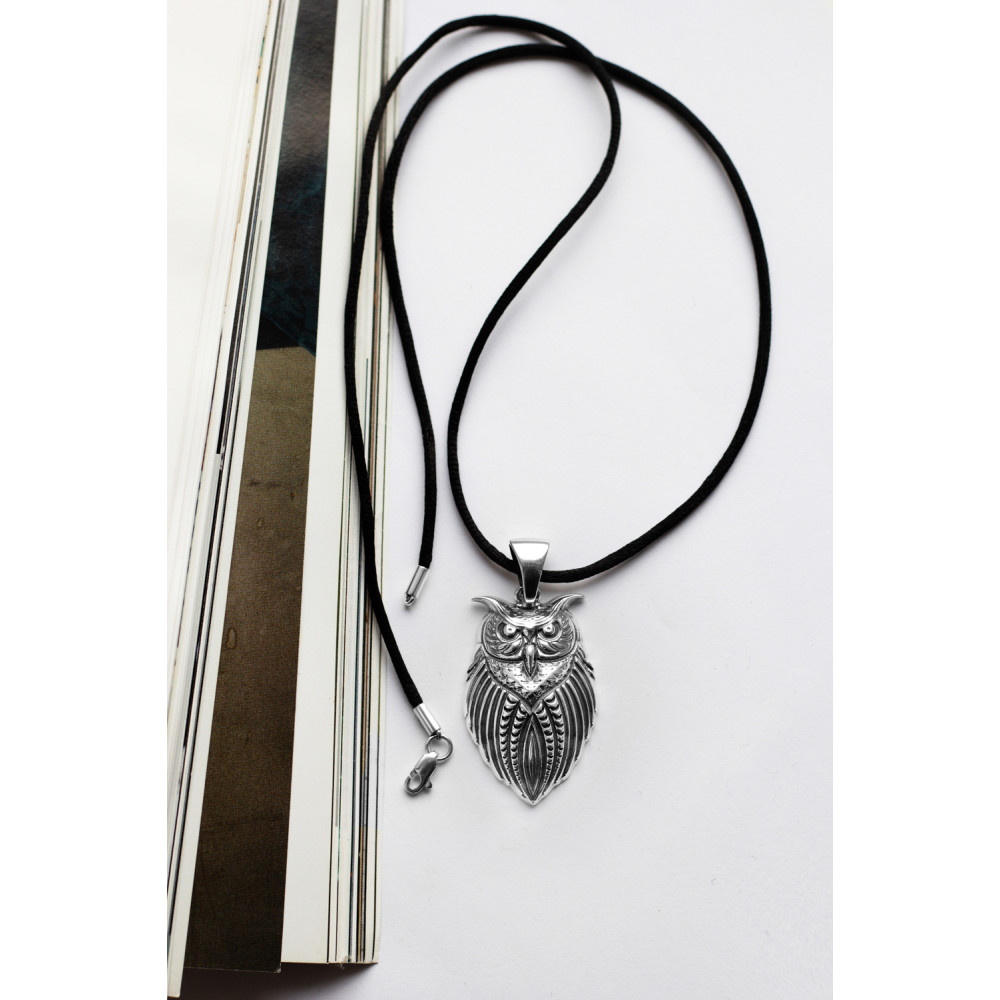 Срібний кулон Сова (7119) - 4