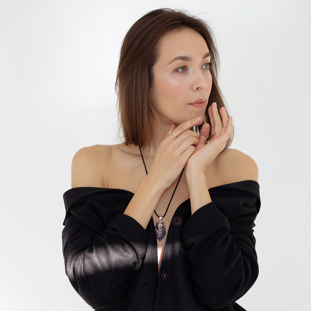 Срібний кулон Сова (7119) - 6