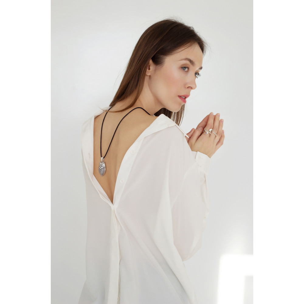 Срібний кулон Сова (7119) - 7