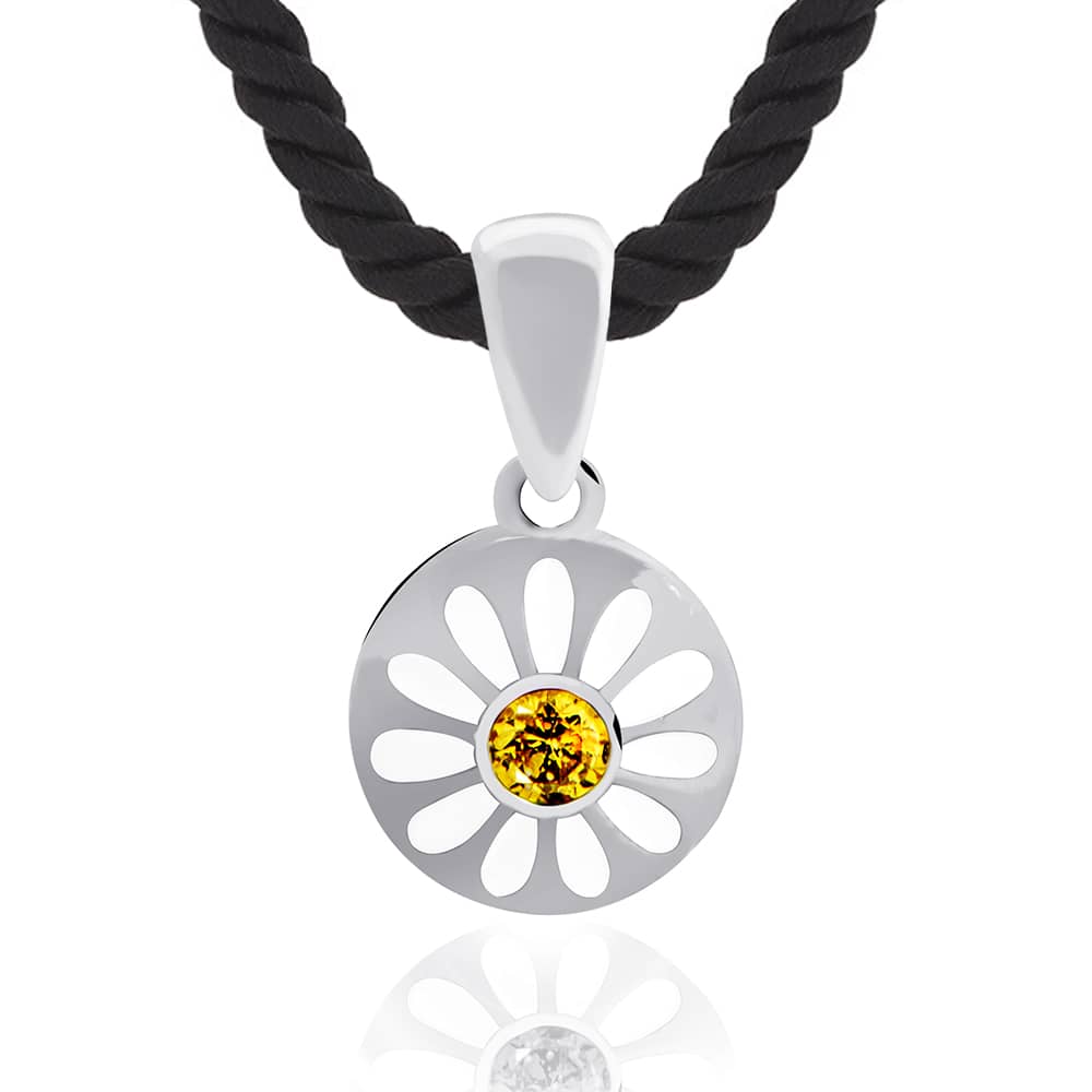 Срібний кулон Ромашка (7164) - 1