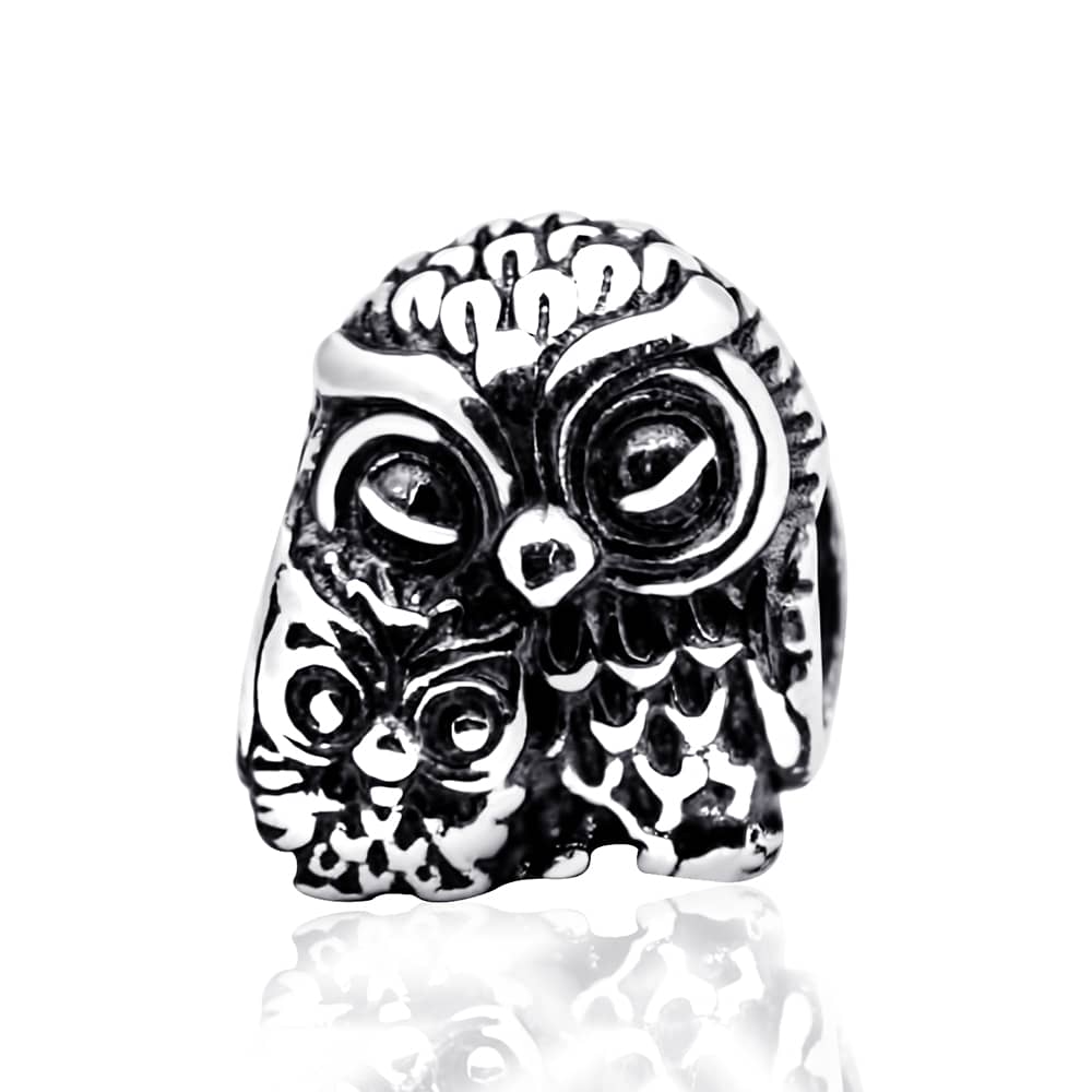 Шарм (намистина) Сова і совеня (7195) - 1