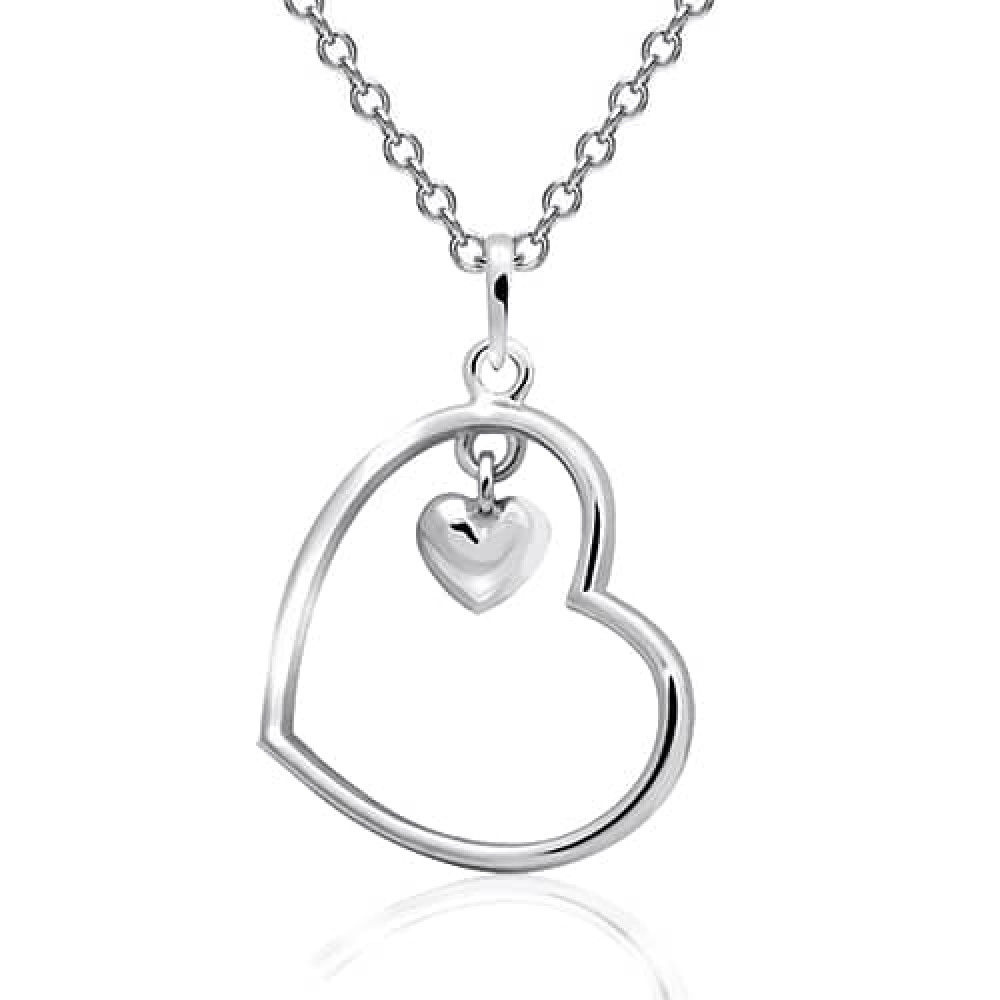 Срібний кулон Серце (7248 ) - 1