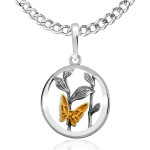 Срібний кулон Метелики (7257) - комплект